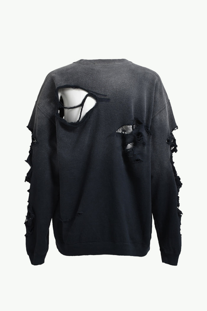 DISTRESSED CREWNECK / DRK