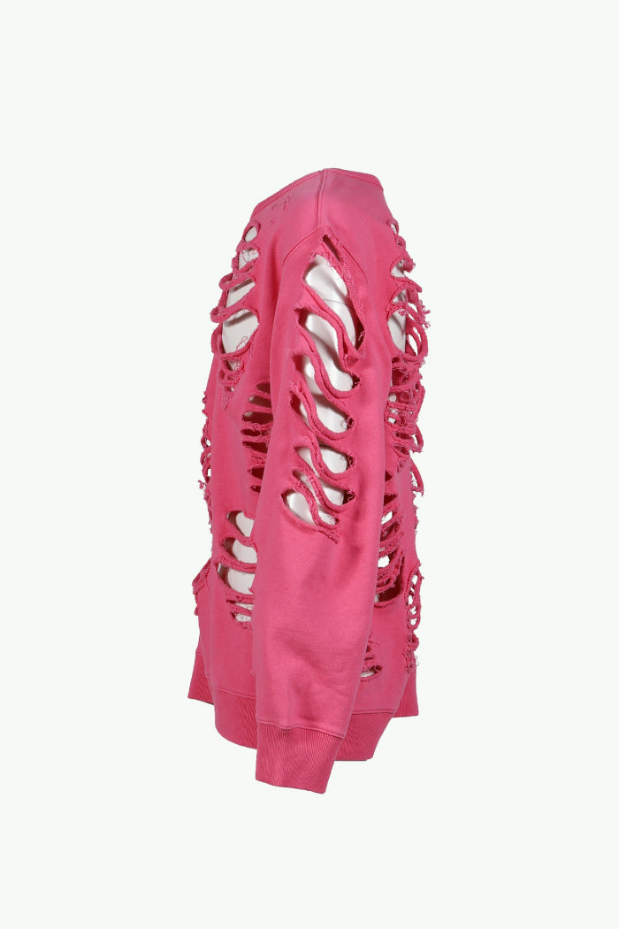 DISTRESSED CREWNECK / PNK