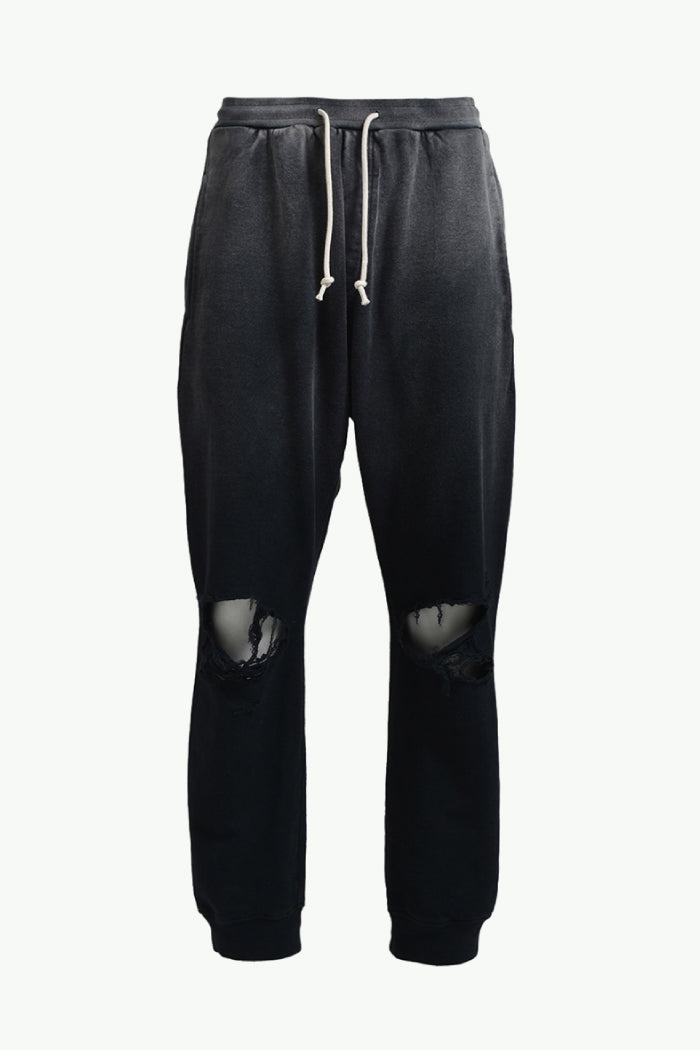 DISTRESSED SWEATPANTS / DRK