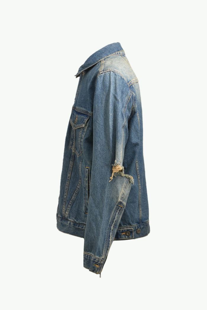 CRASH DENIM JACKET / IND