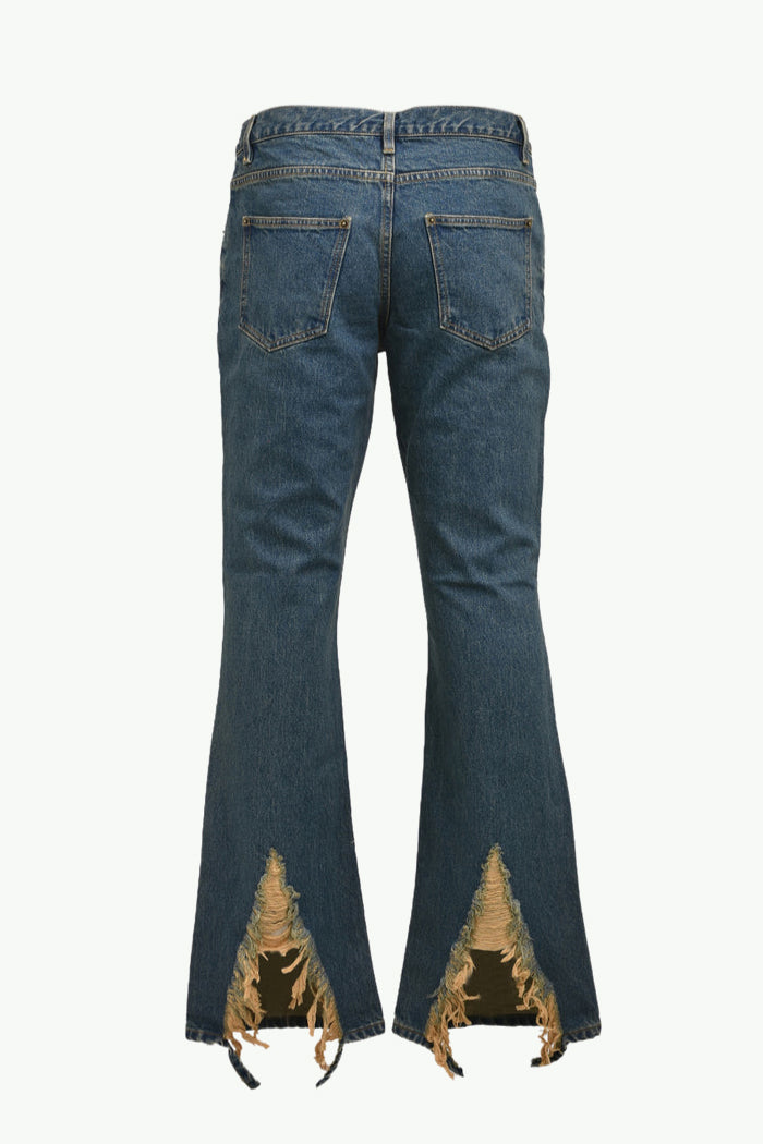 CRASH DENIM PANTS / IND