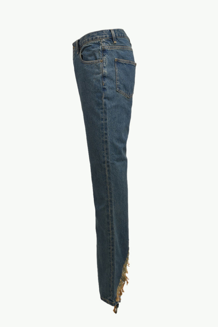 CRASH DENIM PANTS / IND