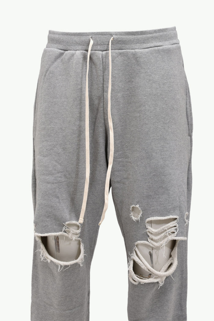 DISTRESSED SWEATPANTS / GRY