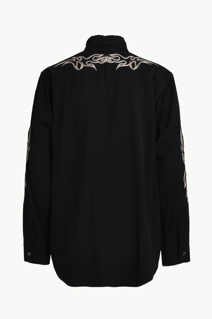 EMBROIDERY WESTERN SHIRTS / BLK