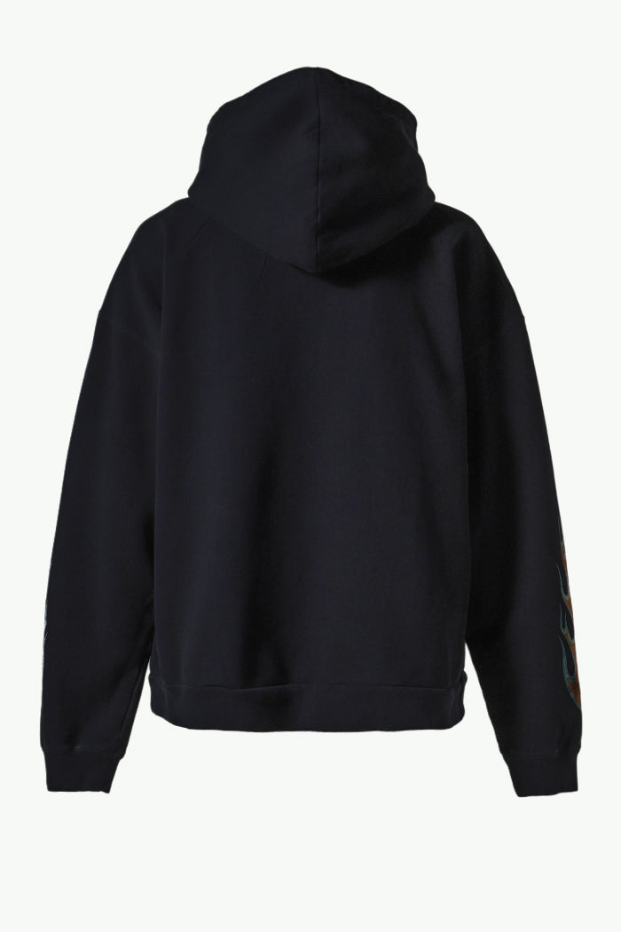 FLAME HOODIE / BLK