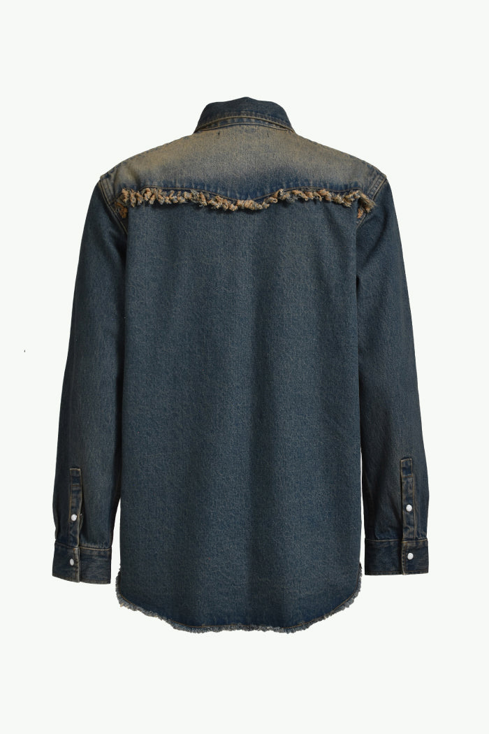 FRINGE DENIM SHIRTS / IND