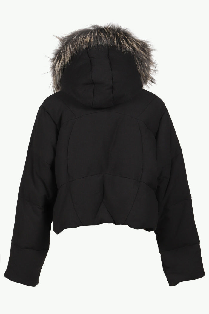 SLIDE FUR DOWN JACKET / BLK