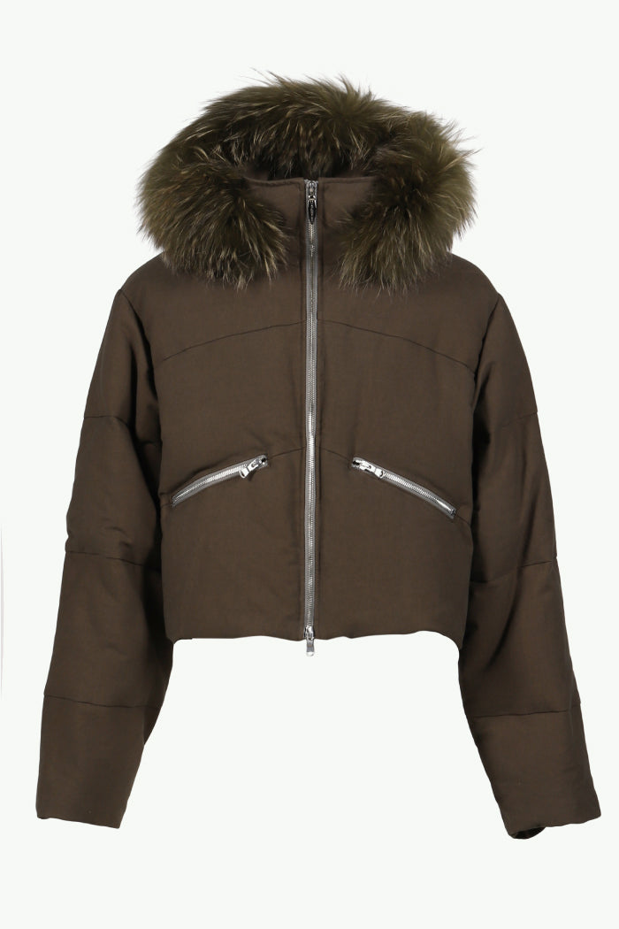 SLIDE FUR DOWN JACKET / DUST