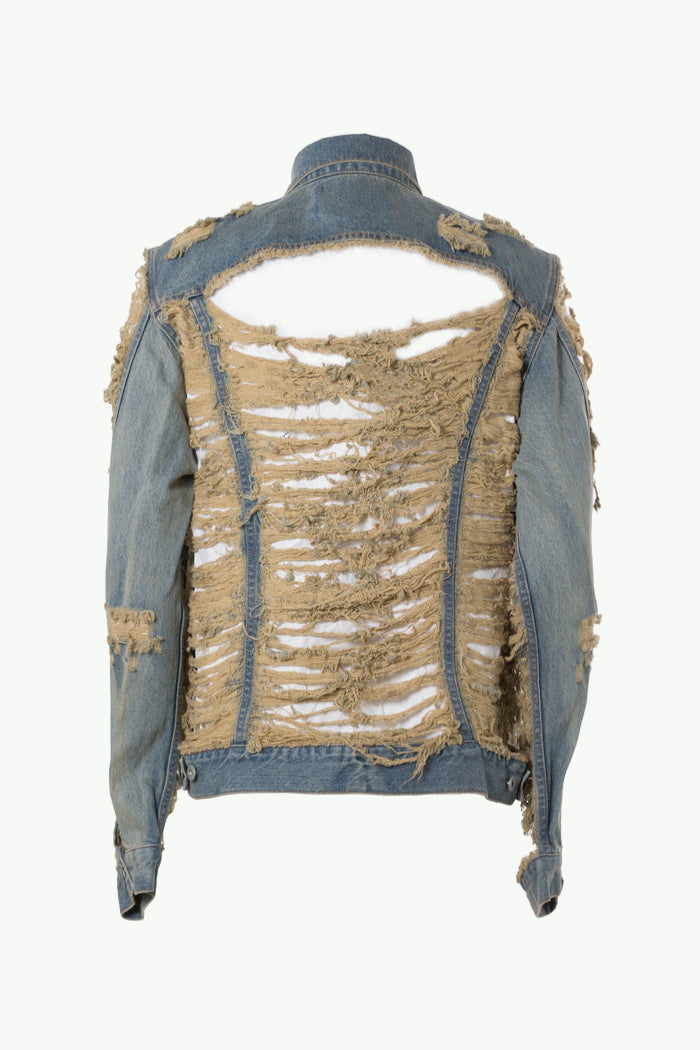 JN DISTRESSED DENIM JACKET / IND