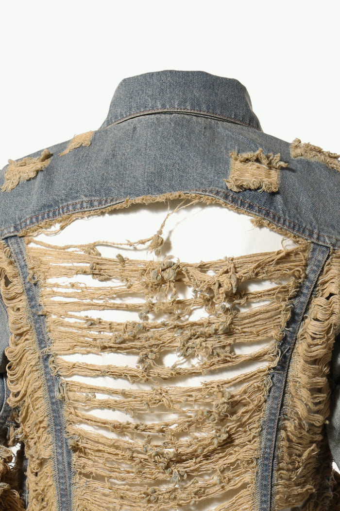 JN DISTRESSED DENIM JACKET / IND