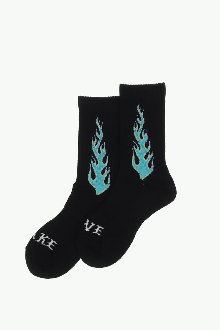 FLAME SOCKS / BLK BLU