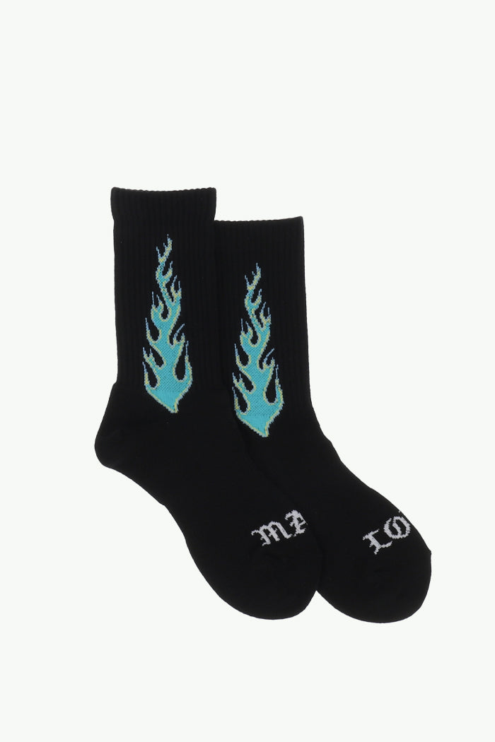 FLAME SOCKS / BLK BLU