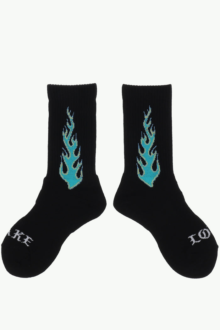 FLAME SOCKS / BLK BLU