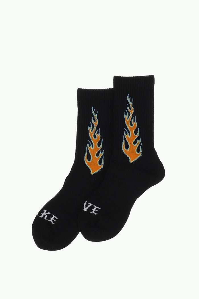 FLAME SOCKS / BLK ORG