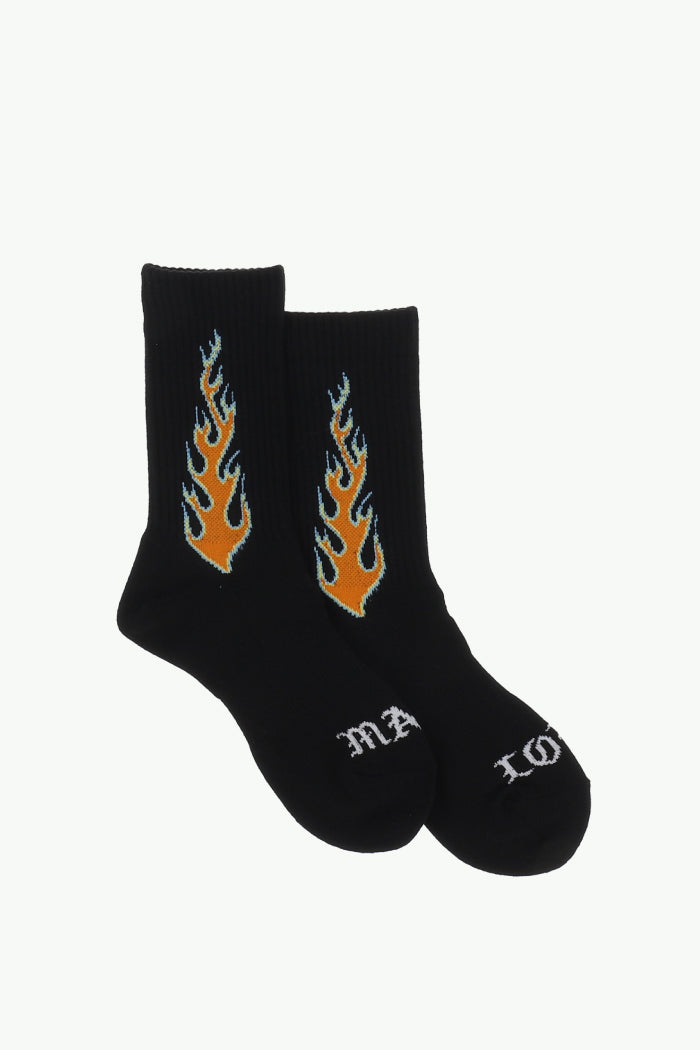 FLAME SOCKS / BLK ORG