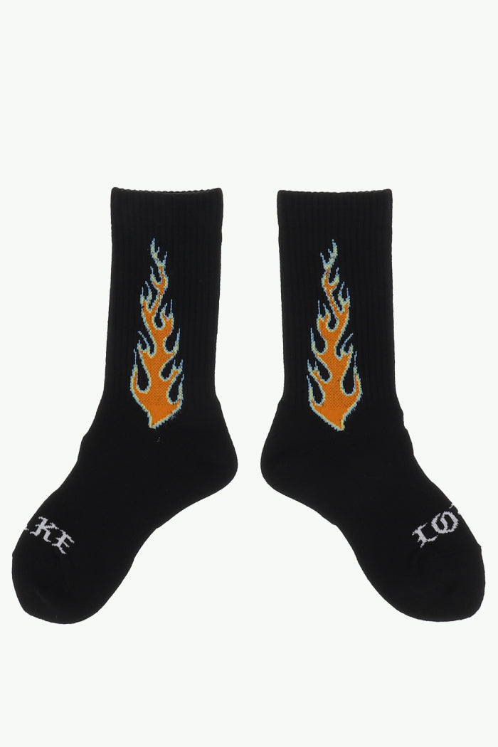 FLAME SOCKS / BLK ORG