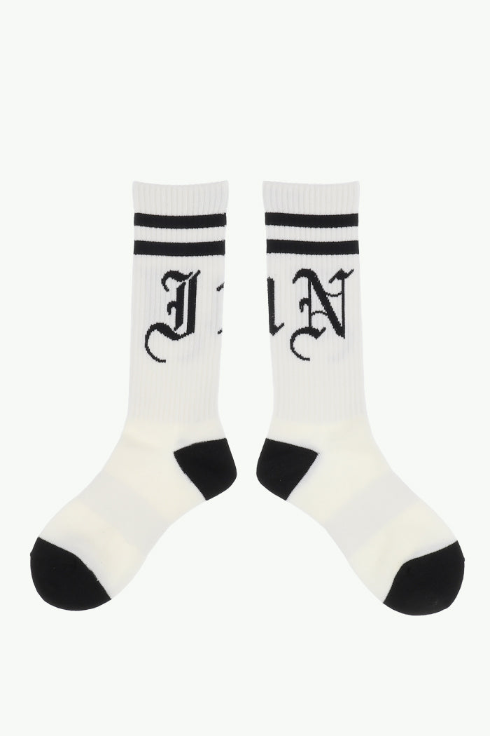 JN LOGO SOCKS / WHT