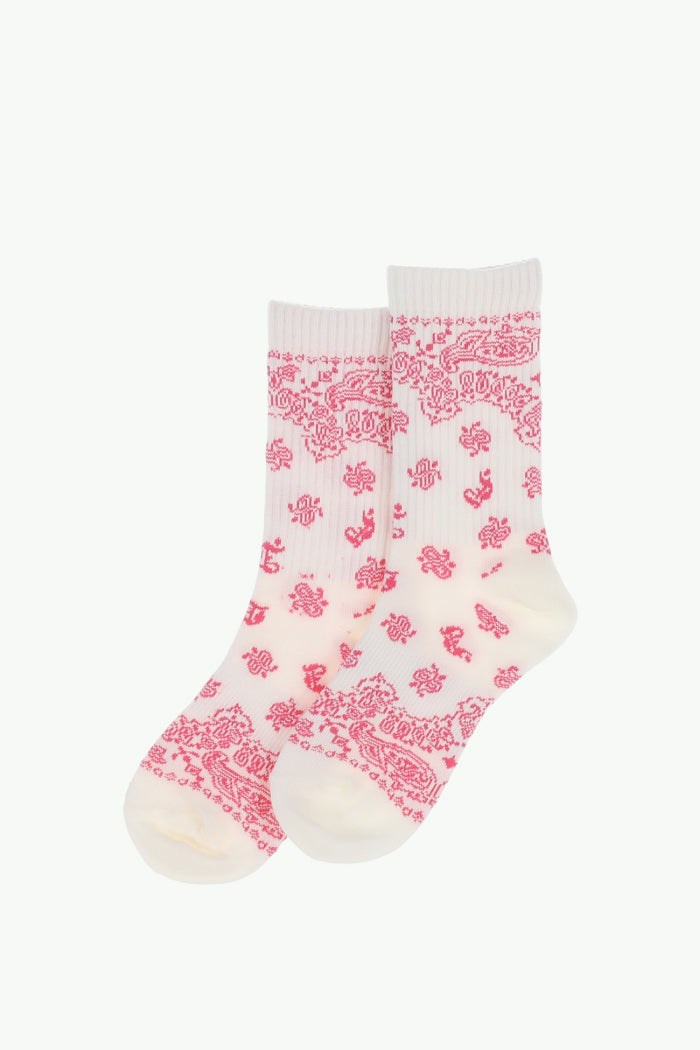 PAISLEY SOCKS / WHT