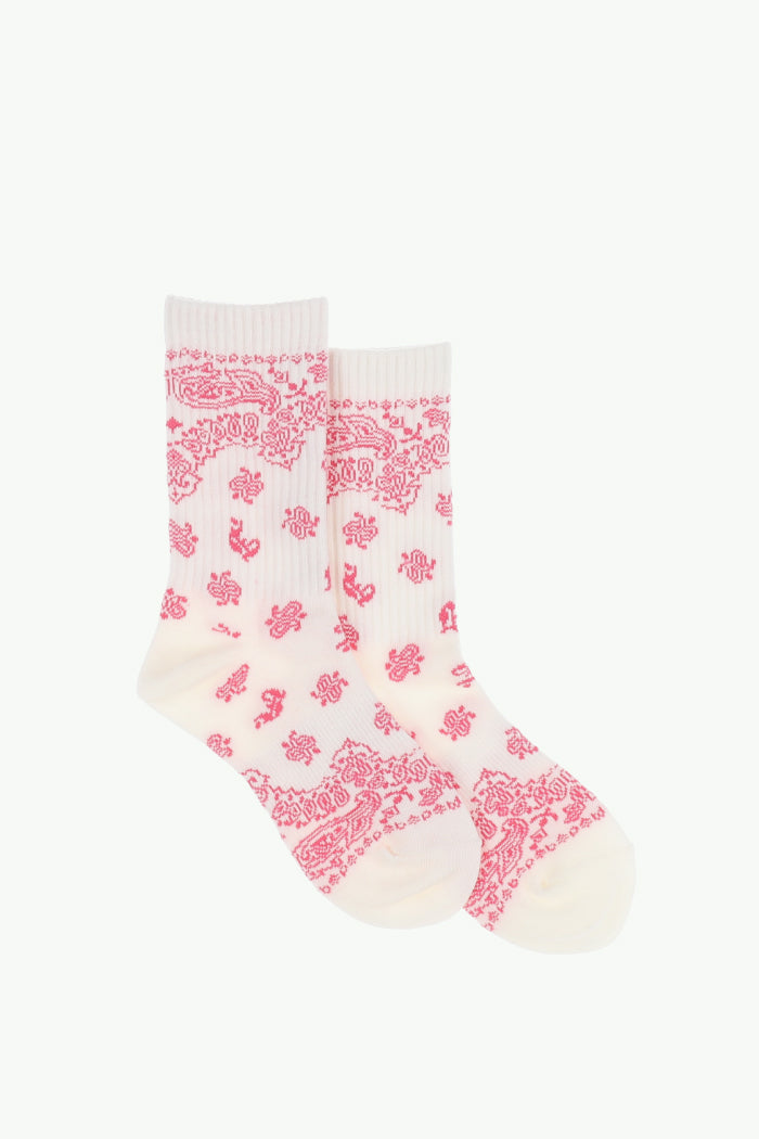 PAISLEY SOCKS / WHT