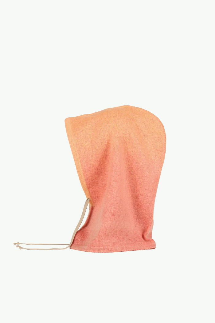 MOHAIR KNIT HOOD BALACLAVA / ORG PNK