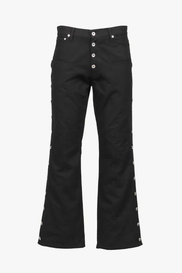 SIDE BUTTON PANTS / BLK