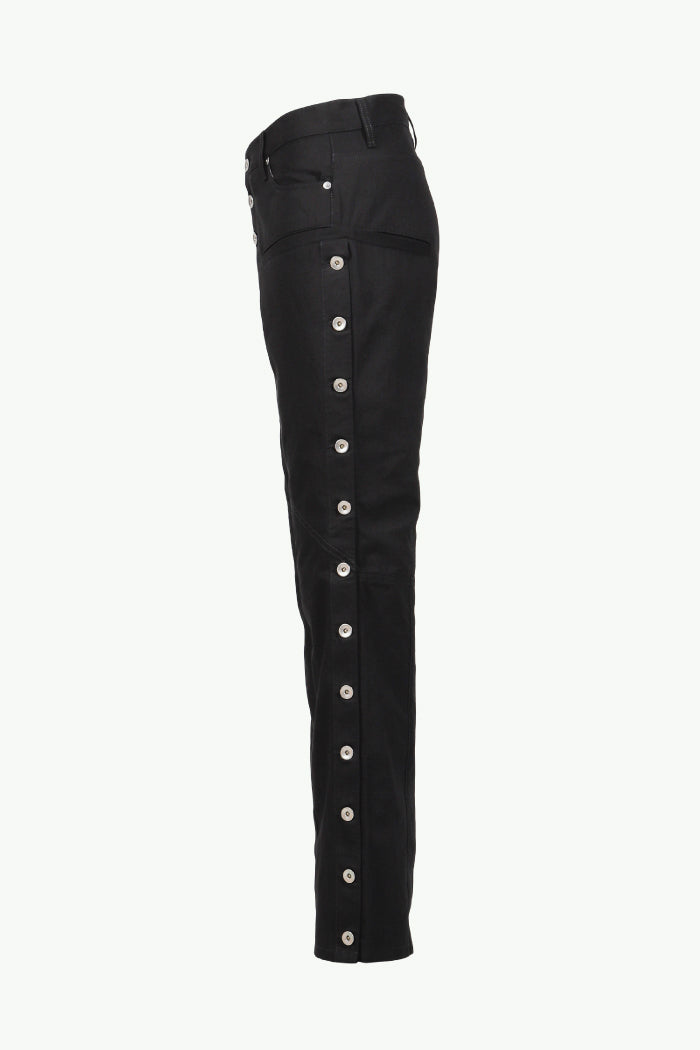 SIDE BUTTON PANTS / BLK