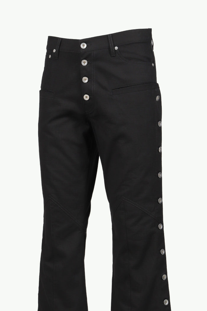SIDE BUTTON PANTS / BLK