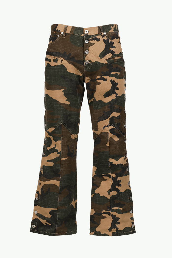SIDE BUTTON PANTS / CAMO
