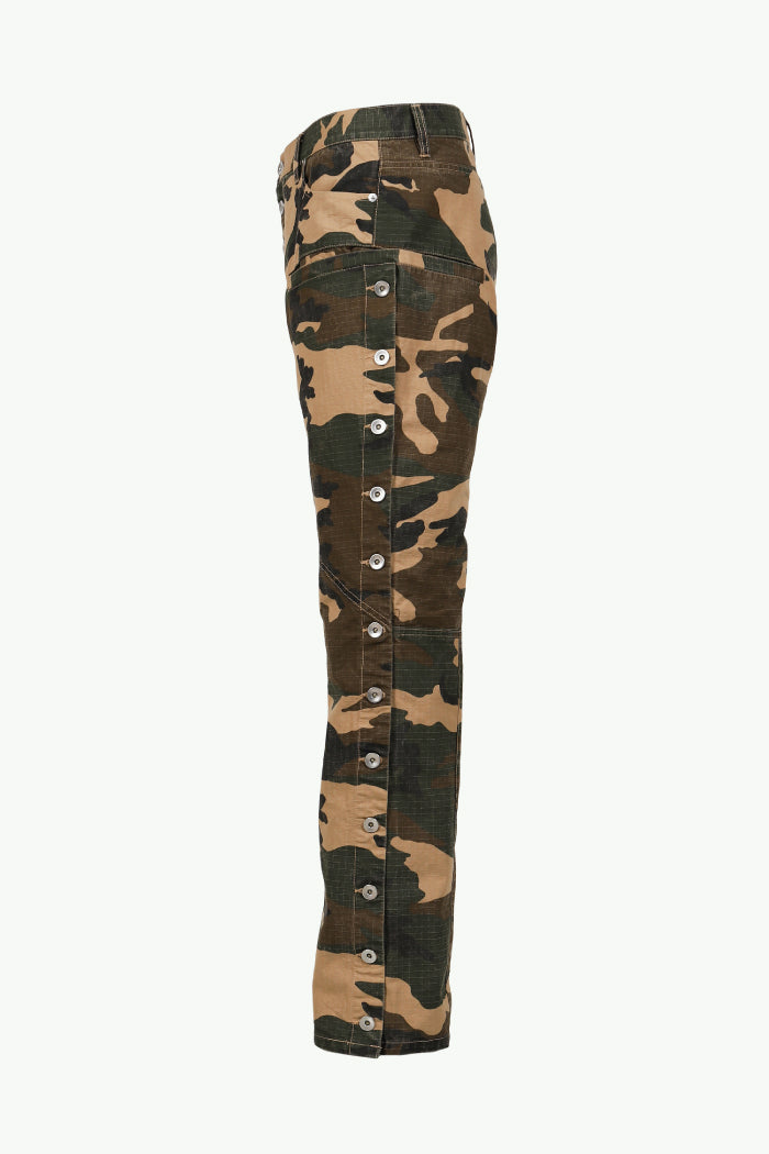 SIDE BUTTON PANTS / CAMO