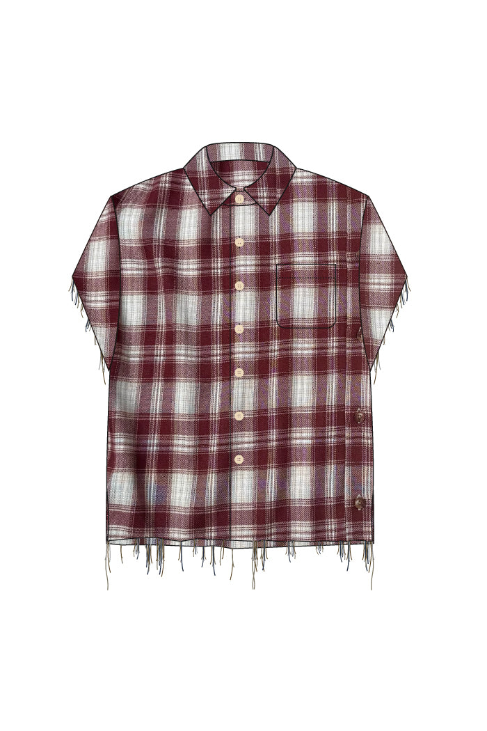 SIDE ZIP N/S SHIRTS / RED