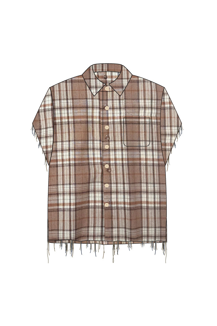 SIDE ZIP N/S SHIRTS / BRW