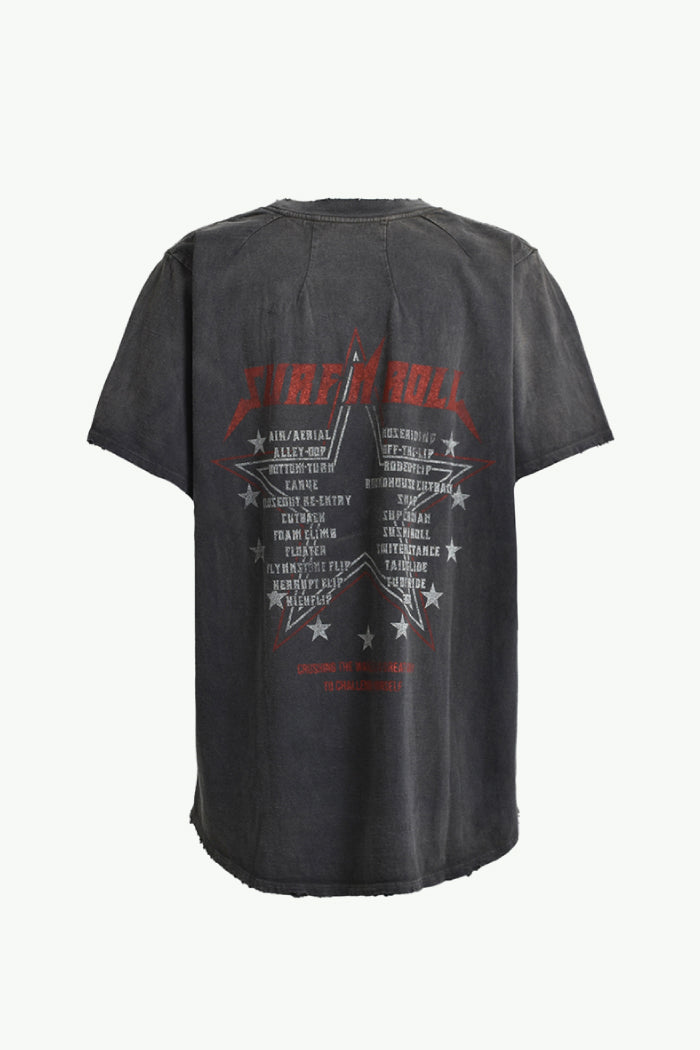 SURF N ROLL T-SHIRTS / BLK