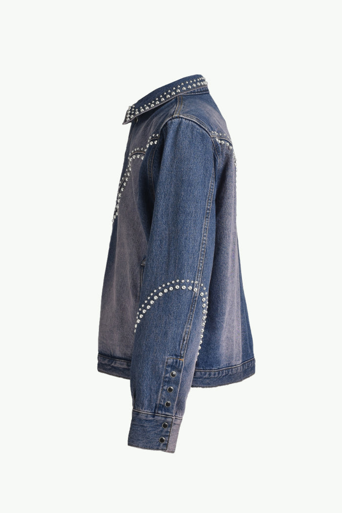 WESTERN STUDS DENIM JACKET / SKY IND